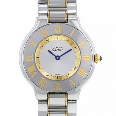 Cartier Must 21 watch in stainless steel and gold plated Ref:  1330 - M21 Circa  1998
