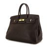 Hermes Birkin 35 cm handbag in dark brown togo leather - 00pp thumbnail