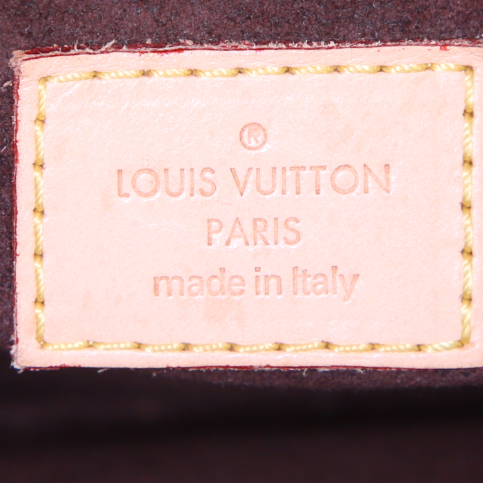 Sac bandoulière Louis Vuitton Metis en toile monogram marron et cuir naturel - Detail D4