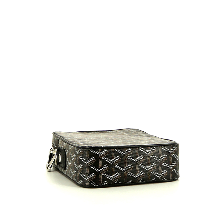 Sac bandoulière Goyard Iona en toile Goyardine noire - Detail D4