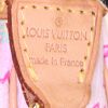 Bolsito de mano Louis Vuitton Cherry Blossom en lona rosa y cuero natural - Detail D3 thumbnail