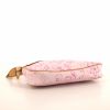 Bolsito de mano Louis Vuitton Cherry Blossom en lona rosa y cuero natural - Detail D4 thumbnail