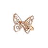 Messika Butterfly medium model ring in pink gold and diamonds - 00pp thumbnail