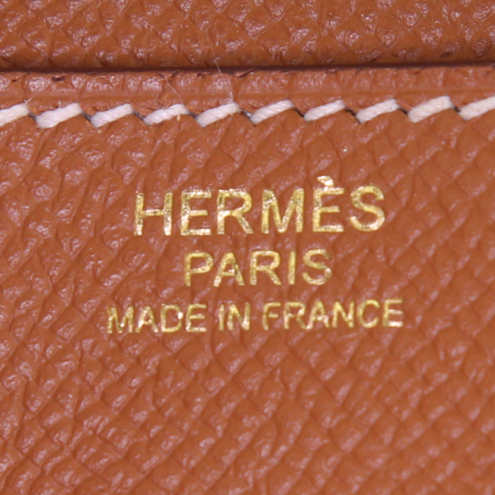 Hermes Birkin 30 cm handbag in gold epsom leather - Detail D3