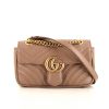 Gucci GG Marmont mini shoulder bag in beige quilted leather - 360 thumbnail