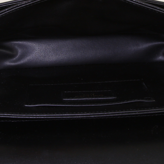 Bolso bandolera Saint Laurent Solférino en cuero negro - Detail D2