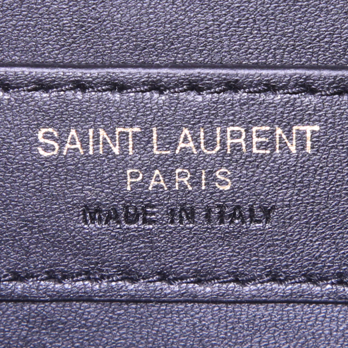 Bolso bandolera Saint Laurent Solférino en cuero negro - Detail D3