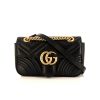 Sac bandoulière Gucci GG Marmont mini en cuir matelassé noir - 360 thumbnail