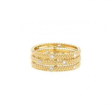 Anello Mauboussin Le Premier Jour modello grande in oro giallo e diamanti