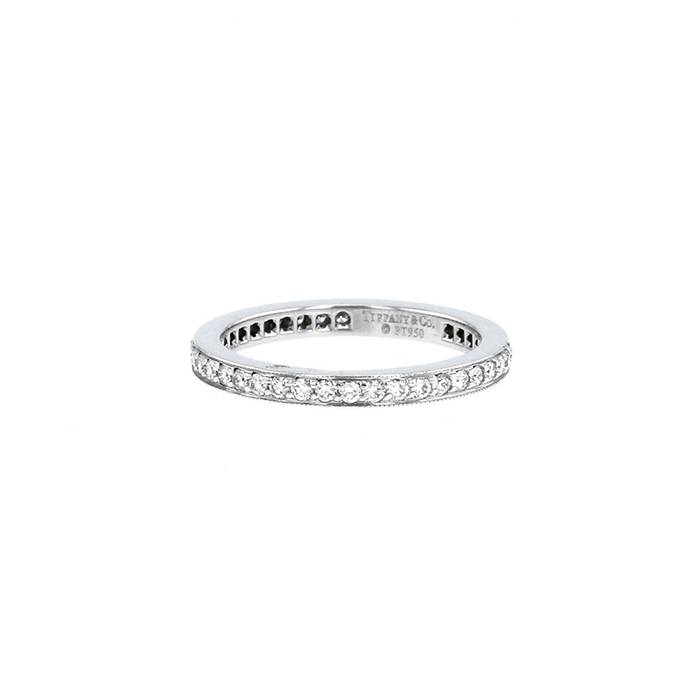 Tiffany & Co Legacy wedding ring in platinium and diamonds - 00pp
