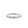 Vintage wedding ring in white gold and diamonds - 360 thumbnail