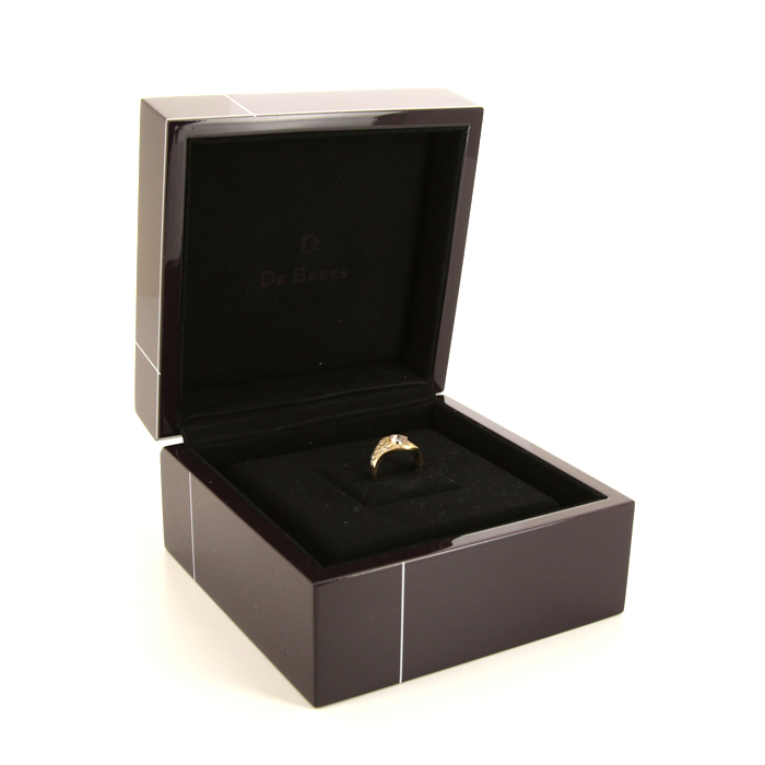 Sortija De Beers Talisman en oro amarillo,  diamantes y diamante en bruto - Detail D2