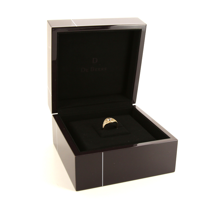 De Beers Talisman ring in yellow gold, diamonds and rough diamond - Detail D2