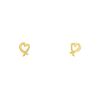 Paire de clous d'oreilles Tiffany & Co Loving Heart en or jaune - 00pp thumbnail
