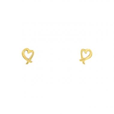Tiffany & Co Loving Heart earrings in yellow gold