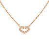 Cartier Coeur et Symbole small model necklace in pink gold and diamonds - 00pp thumbnail