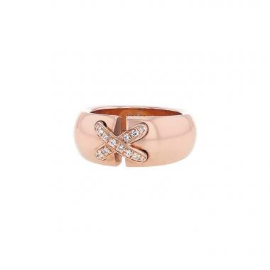 Chaumet Lien medium model ring in pink gold and diamonds