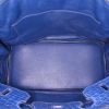 Borsa Hermes Birkin 35 cm in alligatore Bleu Saphir - Detail D2 thumbnail