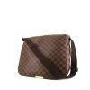 Bolso bandolera Louis Vuitton Messenger en lona a cuadros marrón y cuero marrón - 00pp thumbnail