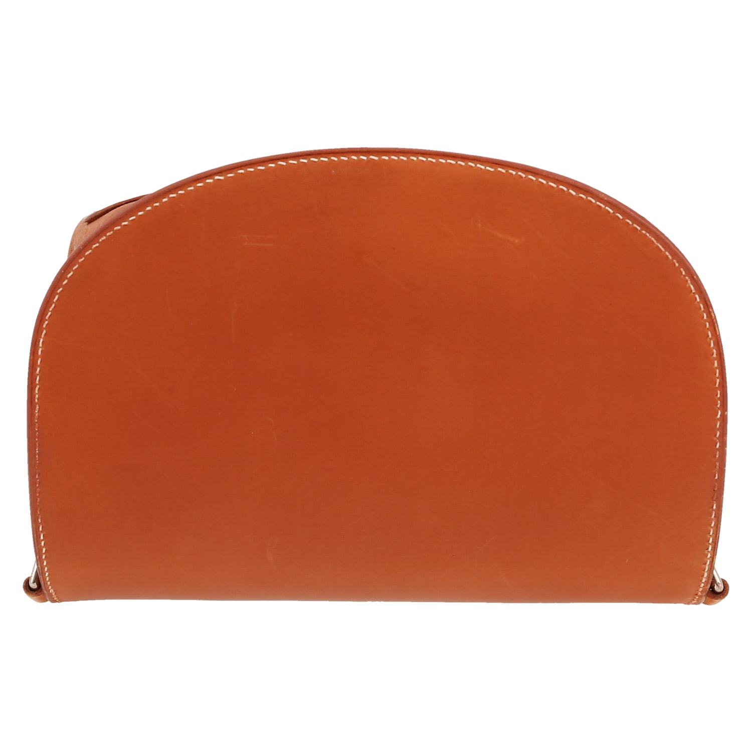 Bolso para llevar al hombro en cuero de Pecarí color oro - Detail D1