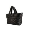 Sac porté épaule ou main Chanel  Coco Cocoon en toile matelassée noire et cuir noir - 00pp thumbnail