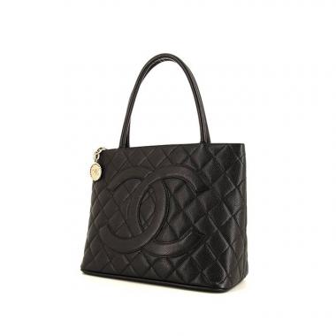 Bolso de mano Chanel Medaillon - Bag en cuero negro