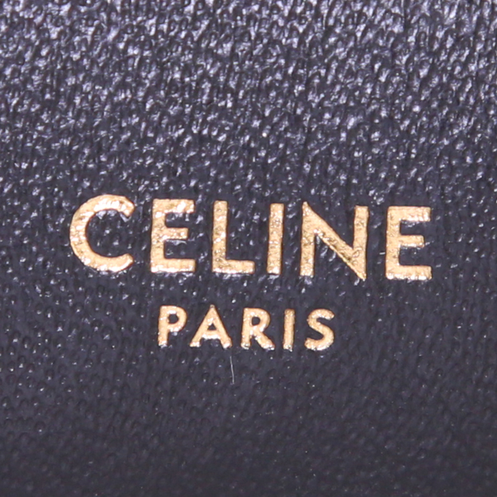 Sac porté épaule ou main Celine C bag en sequin noir et cuir noir - Detail D4
