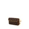 Bolsito-cinturón Louis Vuitton Pochette accessoires en lona Monogram marrón y cuero natural - 00pp thumbnail