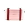 Dior & Rimowa Pochette Personal shoulder bag in pink aluminium and burgundy leather - 360 thumbnail