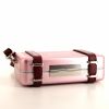 Dior & Rimowa Pochette Personal shoulder bag in pink aluminium and burgundy leather - Detail D4 thumbnail