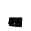 Chanel Wallet on Chain shoulder bag in black quilted velvet - 00pp thumbnail