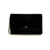 Chanel Wallet on Chain shoulder bag in black quilted velvet - 360 thumbnail
