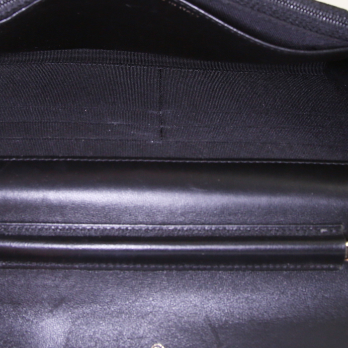 Chanel Wallet on Chain shoulder bag in black quilted velvet - Detail D2