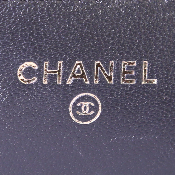 Borsa a tracolla Chanel Wallet on Chain in velluto trapuntato nero - Detail D3