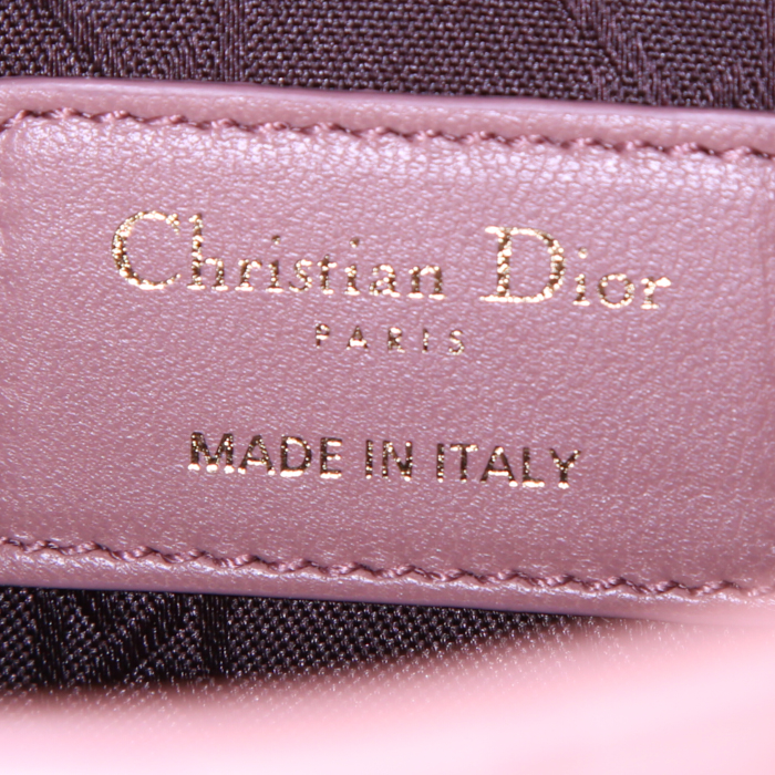 Dior My ABCDIOR handbag in powder pink leather cannage - Detail D4