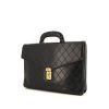 Chanel Vintage briefcase in black quilted leather - 00pp thumbnail