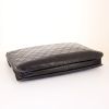 Chanel Vintage briefcase in black quilted leather - Detail D4 thumbnail