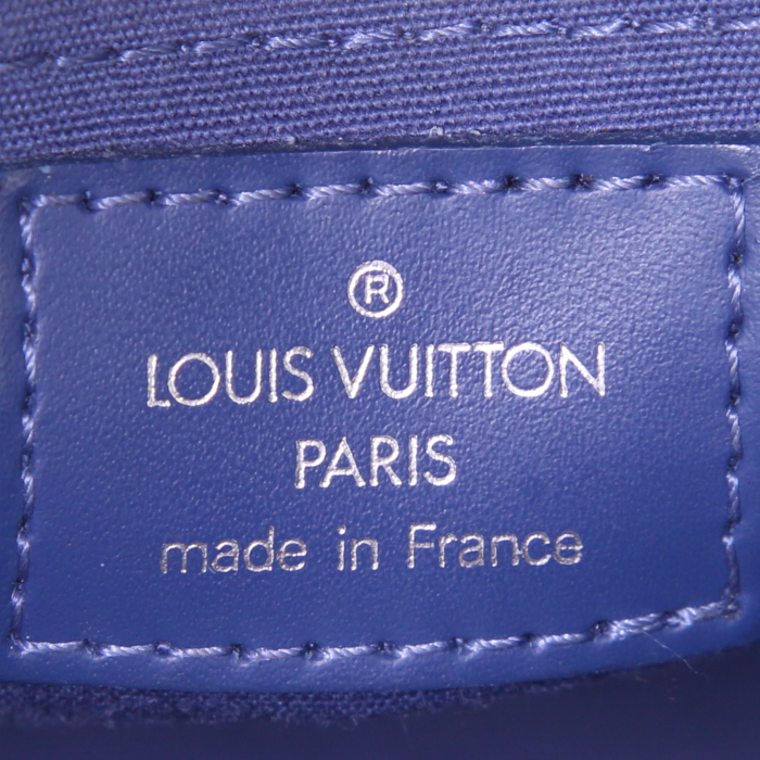Sac à main Louis Vuitton Mandara en cuir épi bleu - Detail D3