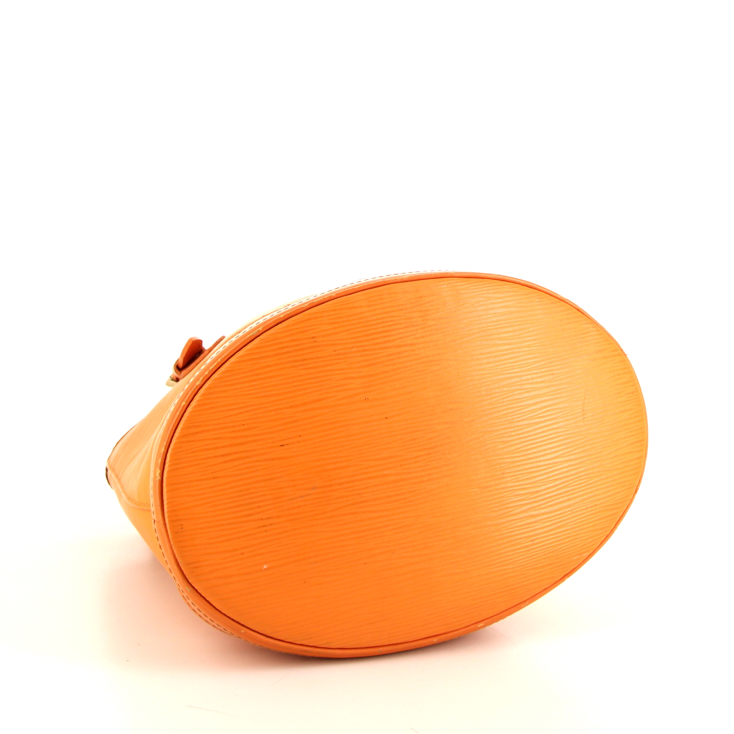 Bolso Cabás Louis Vuitton Bucket en cuero Epi naranja - Detail D4