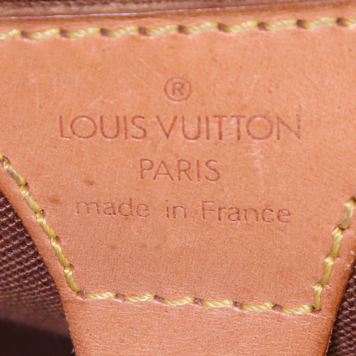 Mochila Louis Vuitton Ellipse en lona Monogram marrón y cuero natural - Detail D3