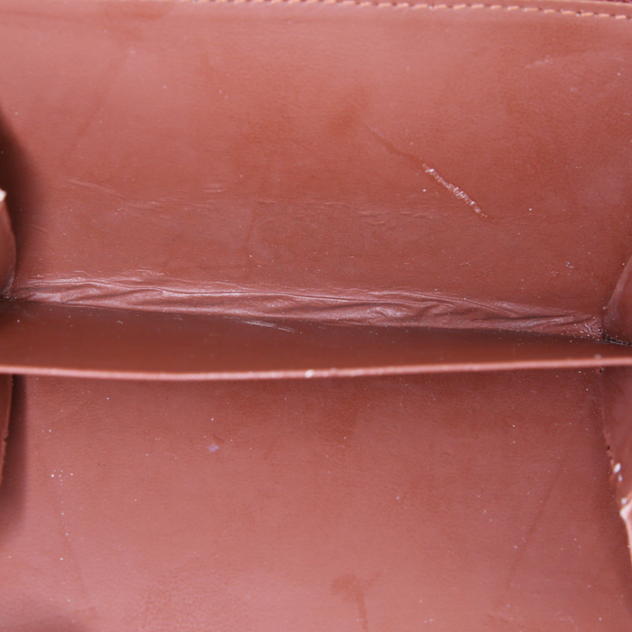 Portefeuille Louis Vuitton en toile monogram marron et cuir marron - Detail D2