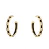 Chaumet Class One hoop earrings in yellow gold,  diamonds and rubber - 00pp thumbnail
