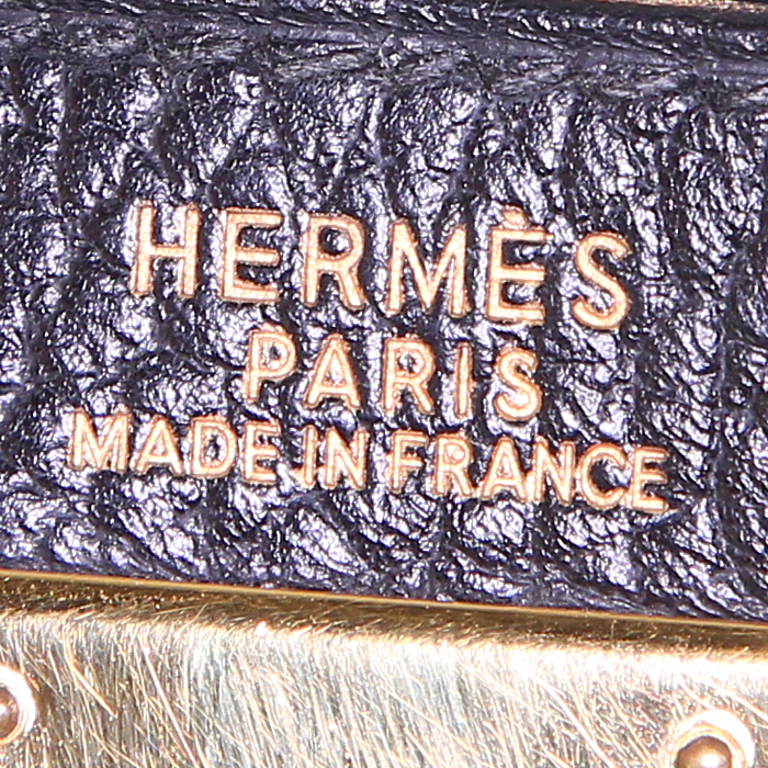 Sac Hermes Kelly 32 cm en cuir Fjord noir - Detail D4