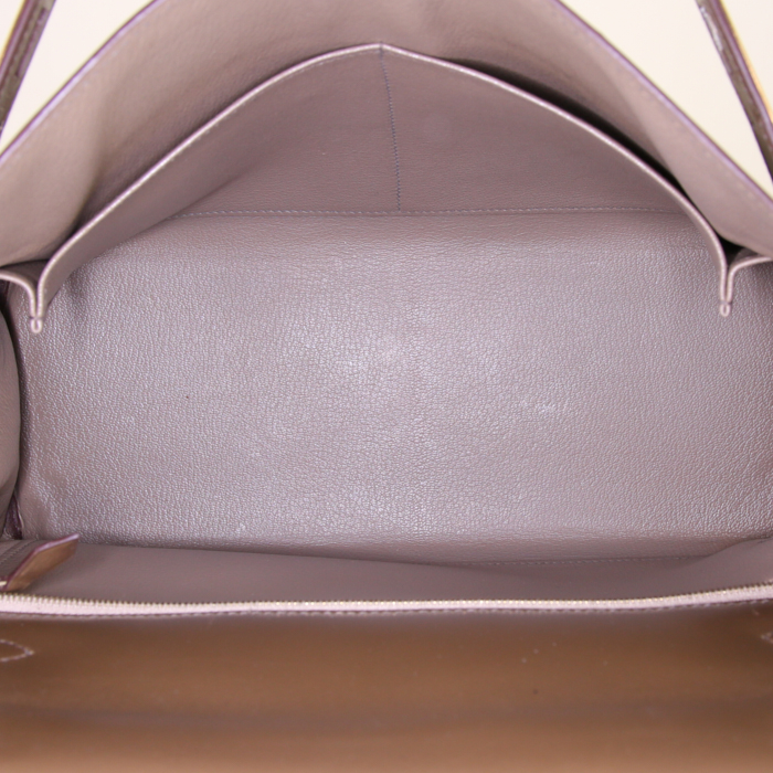 Borsa Hermes Kelly 32 cm in pelle box verde oliva - Detail D3