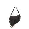 Dior Saddle handbag in mate black leather - 00pp thumbnail