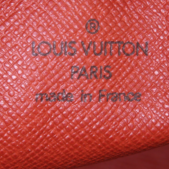 Louis Vuitton Papillon handbag in ebene damier canvas and brown leather - Detail D3