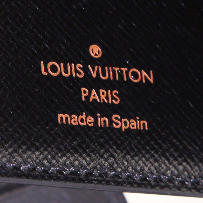 Portafogli Louis Vuitton in pelle Epi nera - Detail D4