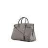 Bolso de mano Saint Laurent  Sac de jour modelo pequeño  en cuero gris - 00pp thumbnail