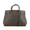 Saint Laurent Sac de jour handbag in grey leather - 360 thumbnail