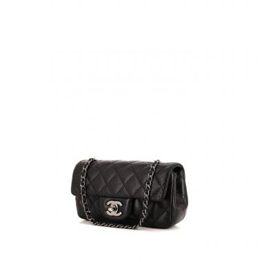 Chanel Timeless Mini shoulder bag in black quilted leather